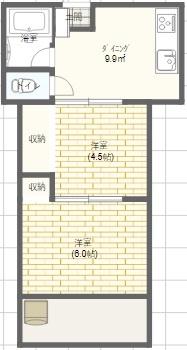 パークデュオ亀有102号室 元和室で収納に余裕がある間取りです