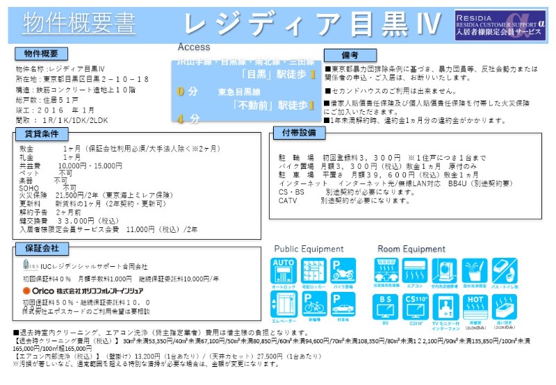 レジディア目黒Ⅳ1階 部屋その他