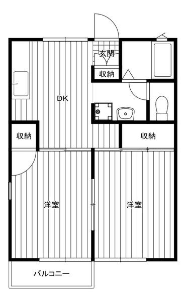 コーポ穂高A105号室 間取