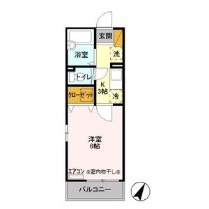 ハイツセイホⅢ106号室 間取