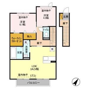 アールグレイ　B202号室 間取