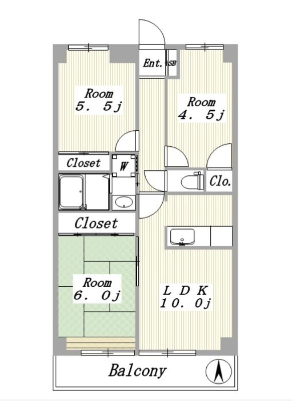 アイリス6階 間取