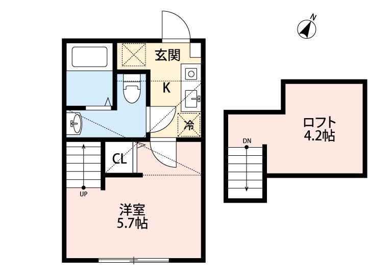 ＴＨＥ　ＨＯＵＳＥ　八王子東中野2階 間取