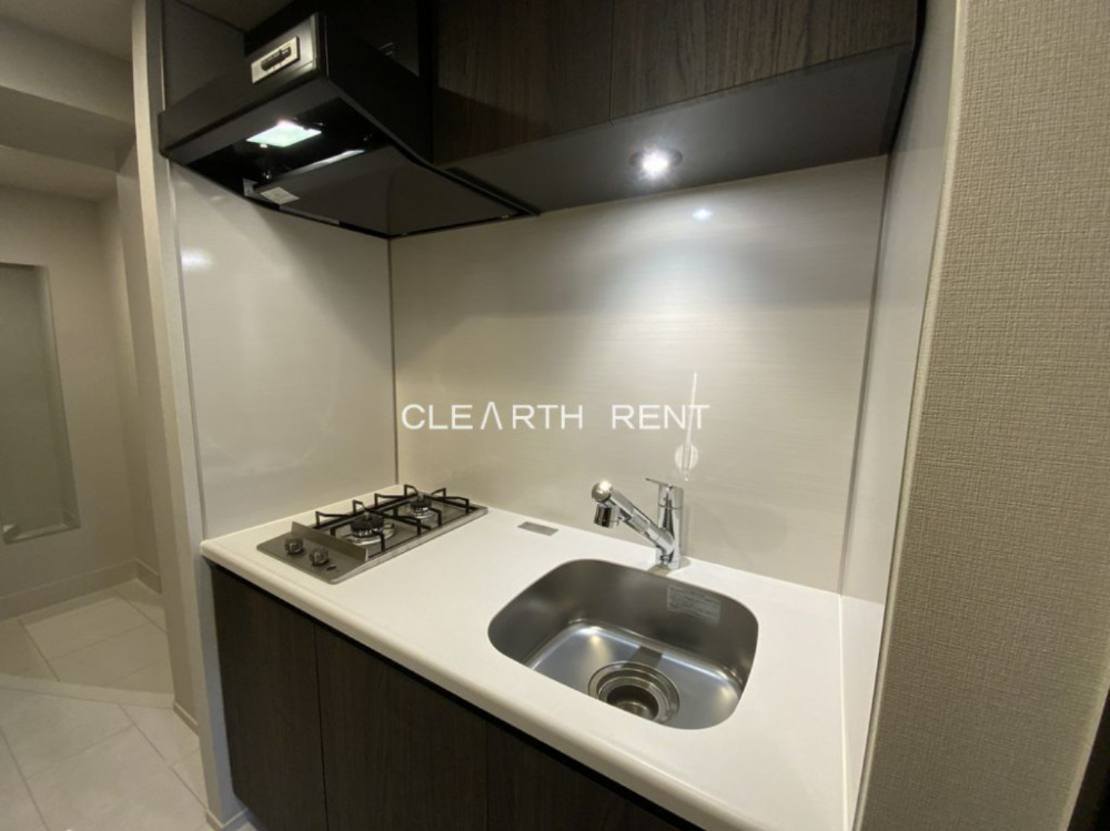 コンシェリア池袋 ＴＨＥ ＲＥＳＩＤＥＮＣＥ ＷＥＳＴ スタイリッュなステンレス製2口ガス/浄水器一体型シャワー水栓