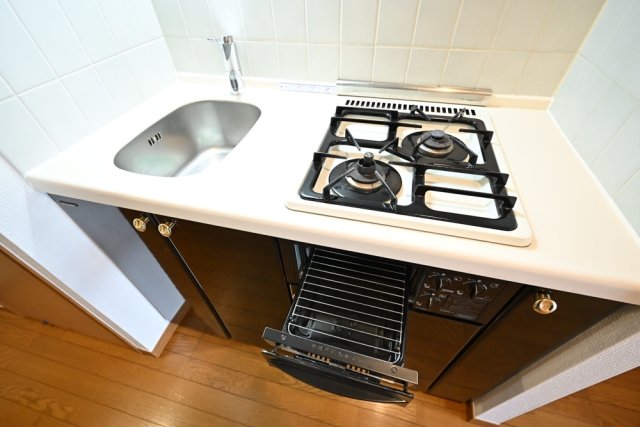 菱和パレス田園調布東3階 システムキッチン（2口ガスコンロ・グリル付）
