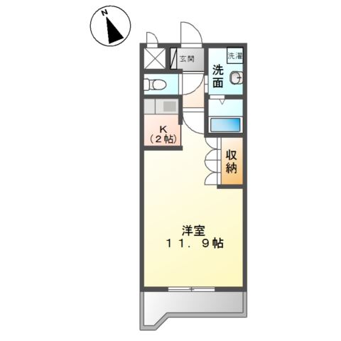 ラ・メゾン・Ｋ102号室 間取