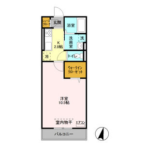 ホジョウレジデンス203号室 間取