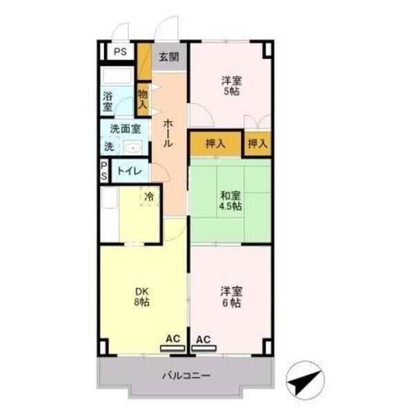 メゾンアルテミス203号室 間取図