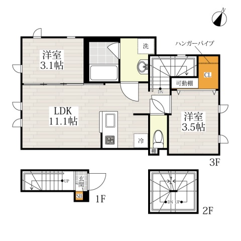 ＣＢ蒲田シャルマン3階 間取