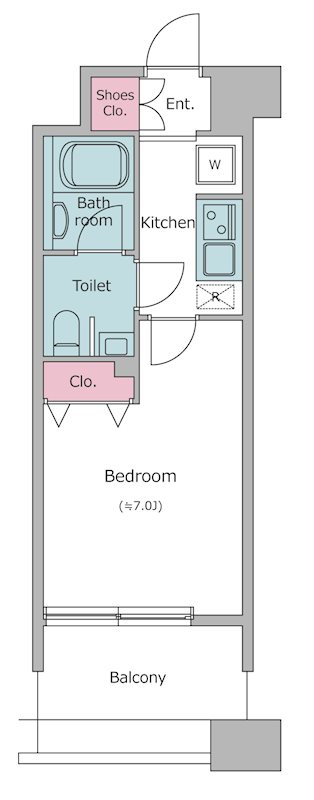レジディア島津山6階 間取り