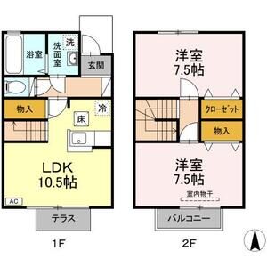ローズコート宝町106号室 間取