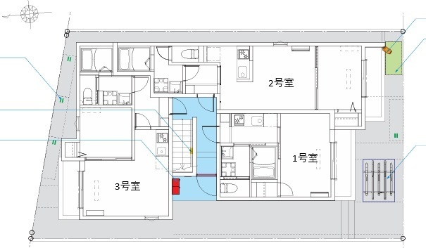 Ｇｒｏｓｖｅｎｏｒ　Ｈｏｕｓｅ2階 部屋その他
