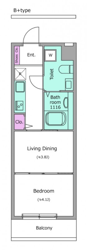 コルティーレ上北沢2階 間取