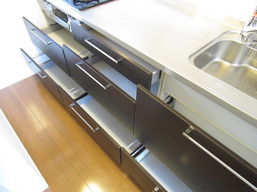 マンション白金台 キッチン台収納