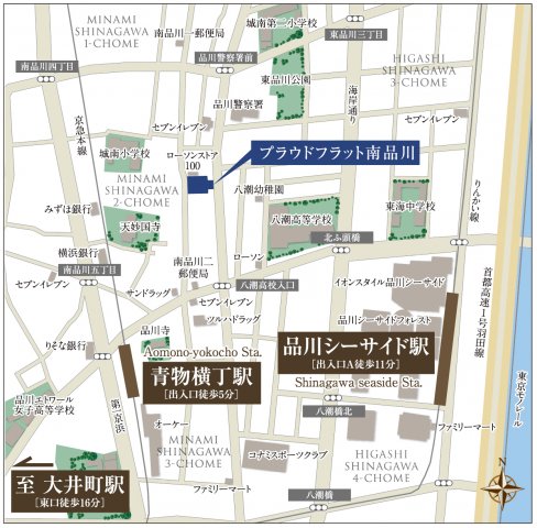 プラウドフラット南品川213号室 地図