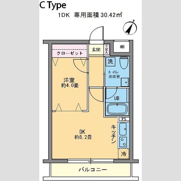 カスタリア千駄ヶ谷0103号室 間取図