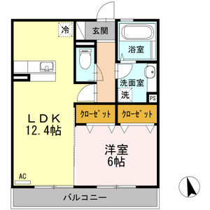 クレール扇306号室 間取
