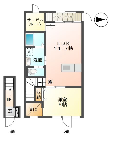 ナチュラルファースト206号室 間取