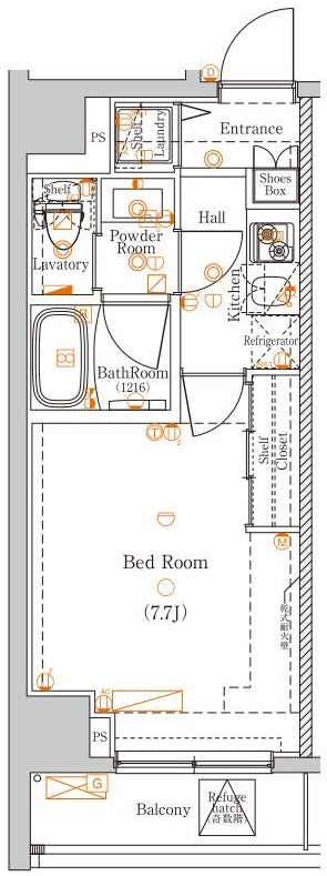 DIPS板橋駅前公園701号室 間取