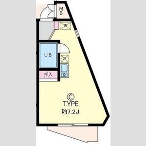 ユーコート市が尾404号室 間取