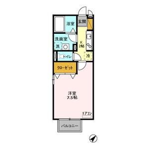 ロイヤルクレスト 五号館105号室 間取