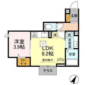 D-room稲毛東102号室 間取