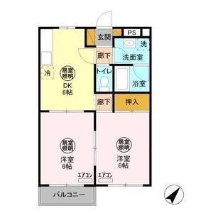 クリスタルパレス203号室 間取