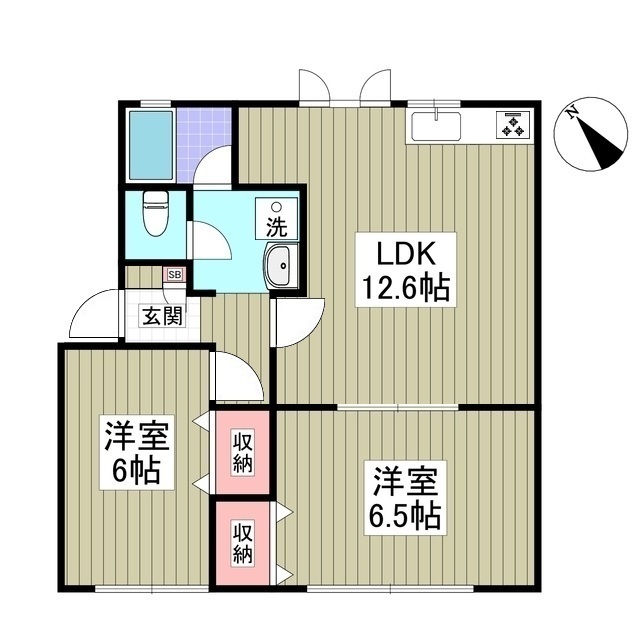 ベルフラット久喜102号室 間取