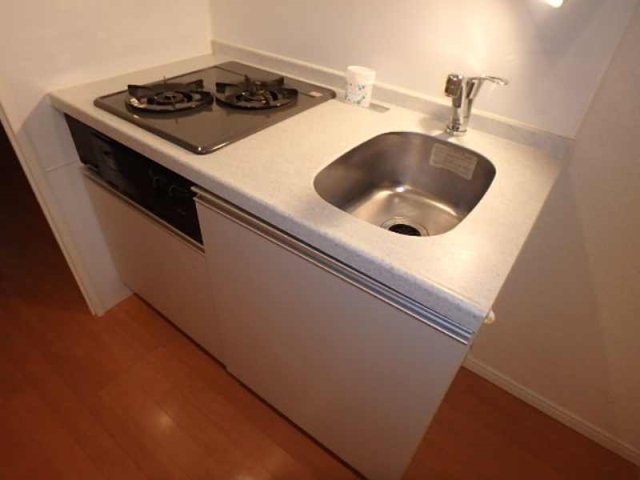 スカイコート新宿弐番館 システムキッチン（2口ガスコンロ）