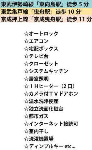 アール・デ・ココ東向島2階 同建物別部屋の参考画像