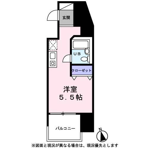 グランディオール白楽0301号室 間取り図
