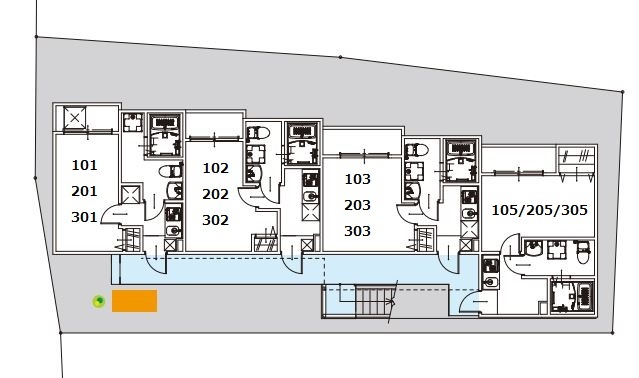 コムディエノ1階 部屋その他