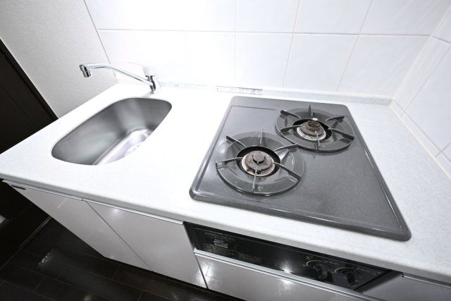ＺＯＯＭ銀座２丁目Ｔｈｉｒｄ システムキッチン（2口ガスコンロ）
