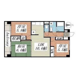 サニープレイス0305号室 間取