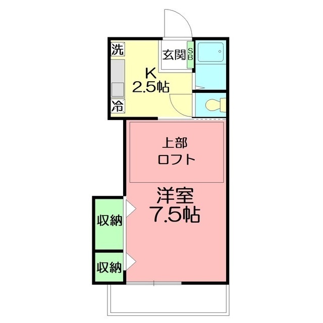 アヴェニール湘南Ⅰ203号室 間取