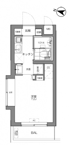 スカイコート高田馬場209号室 間取