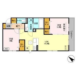 ベルエキップ102号室 間取