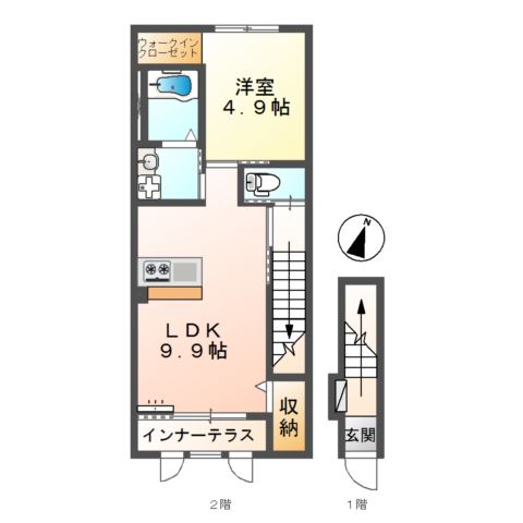 ＲＵＢＥＬＵＳＯ（ルベルソ）203号室 間取