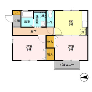 ハックベリー　Ⅱ201号室 間取