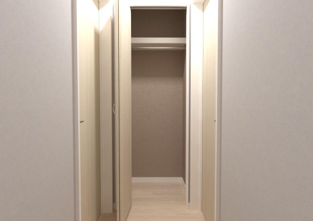 MOK-TERRACE　AOI07号室 ３階廊下収納。季節物などの収納に、