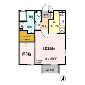 ヴィクトワール　Ⅱ201号室 間取