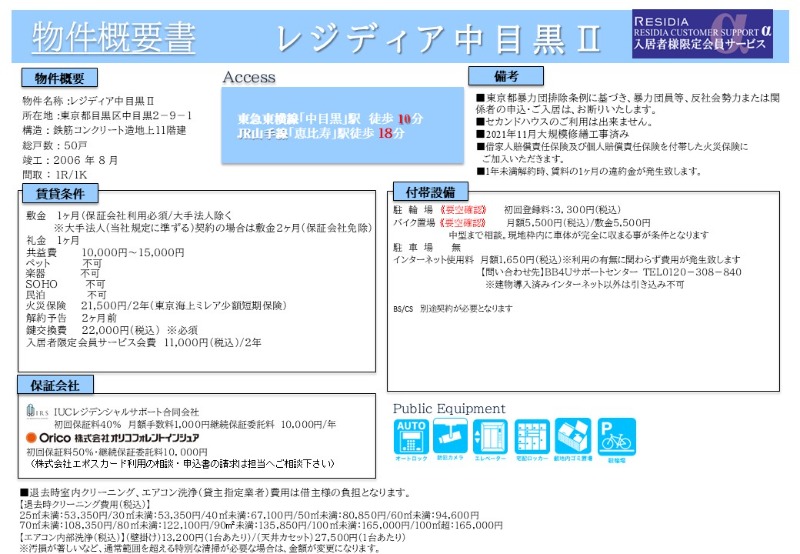 レジディア中目黒Ⅱ7階 部屋その他