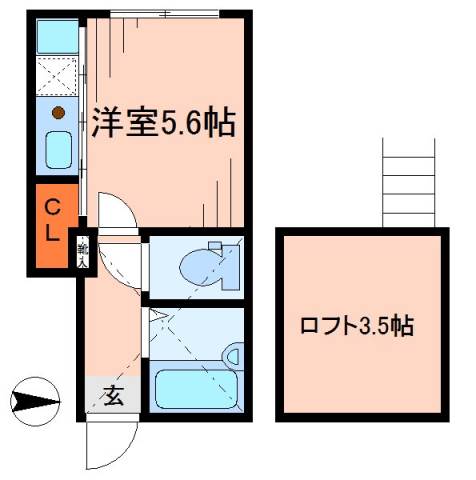 ＭＵＳＡＳＨＩ　ＨＯＵＳＥ1階 間取