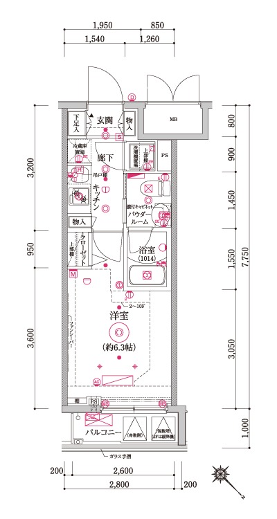 リヴシティ横濱関内10階 間取