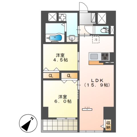 アーバンパレス105号室 間取