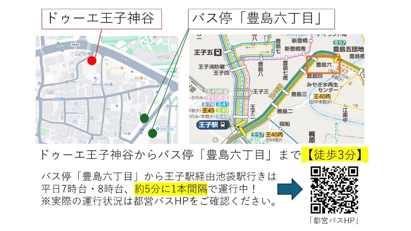 ドゥーエ王子神谷6階 バス停