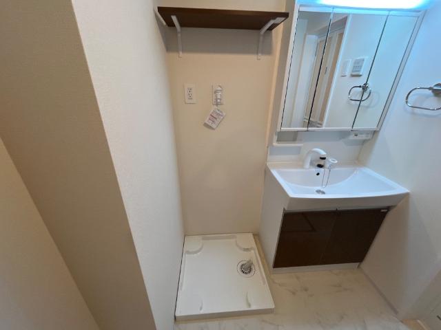 （仮称）柏市篠籠田　新築アパート102号室 洗濯機置場（イメージ）