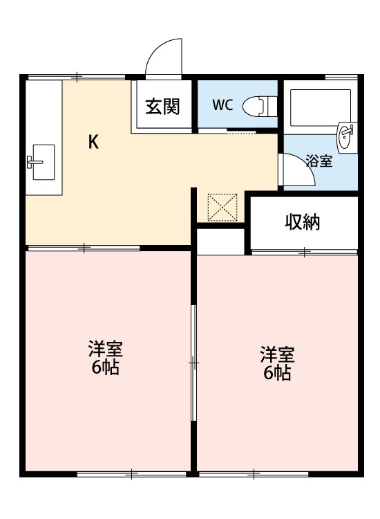 コーポラスエイト2階 間取
