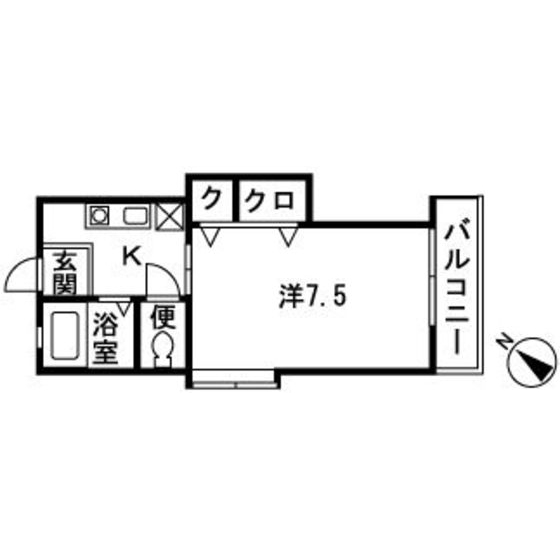 ラ・ヴィータ201号室 間取