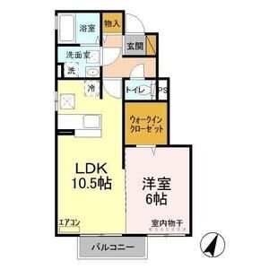ベルウィル　A103号室 間取